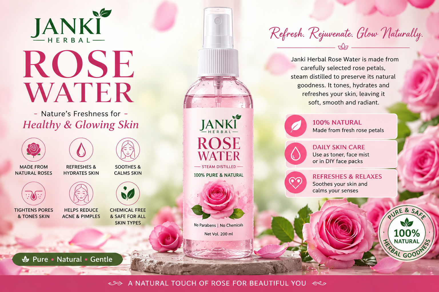Janki Herbal Rose Water